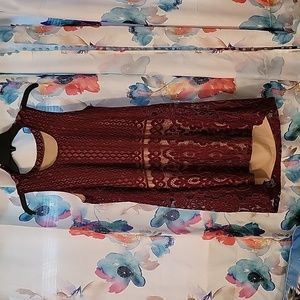 American Rag Burgundy Lace Dress